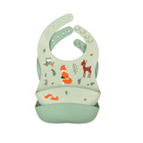 Lot de 2 bavoirs en silicone - Amis de la forêt