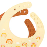 Lot de 2 bavoirs en silicone - Arc-en-ciel