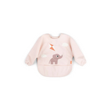 Bavoir imperméable à manches & poche - Rose