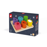 Puzzle 6 cubes sensoriels sonore en bois