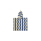 Poncho de plage Portofino - Blue waves waffle