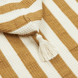 Poncho de plage Portofino - Honey stripes waffle