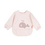 Bavoir imperméable à manches & poche Wally - Rose