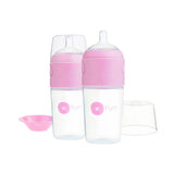 Pack de 2 Biberons Doseurs de lait 2 en 1 - Anti-colique Rose