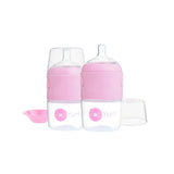 Pack de 2 Biberons Doseurs de lait 2 en 1 - Anti-colique Rose