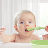 Lot de 2 Pré-Cuillères d'Apprentissage Ergonomiques - Dès 4 mois / Vert