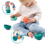 Balles sensorielles empilable en silicone  - Ball in ball