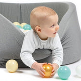 Piscine à balles grise - Balles souples incluses