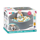 Piscine à balles grise - Balles souples incluses
