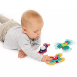 Lot de 3 spinners à ventouse