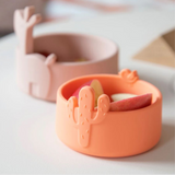 Lot de 2 bols en silicone - Lalee & Birdee rose/corail